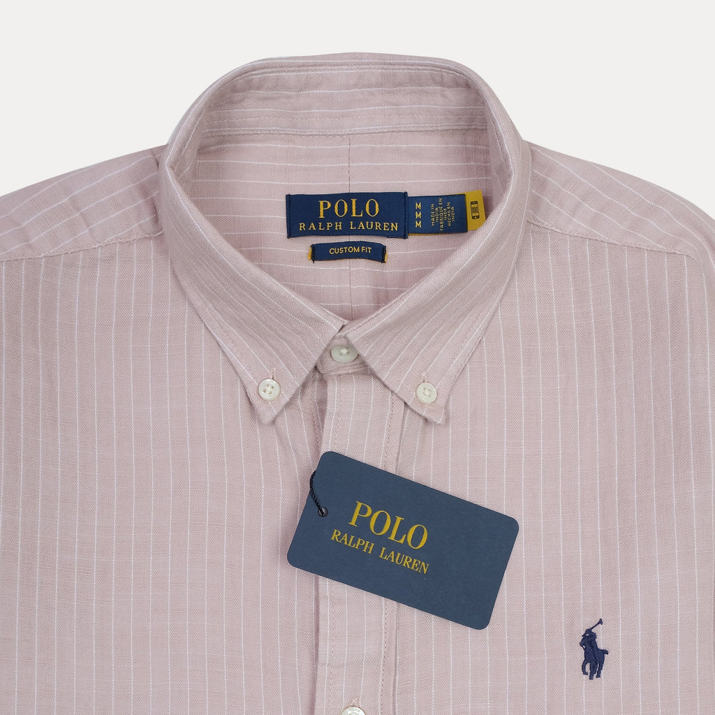 POLO RALPH LAUREN Blush Dawn Tailored Fit Long Sleeve Striped Button-Down Shirt