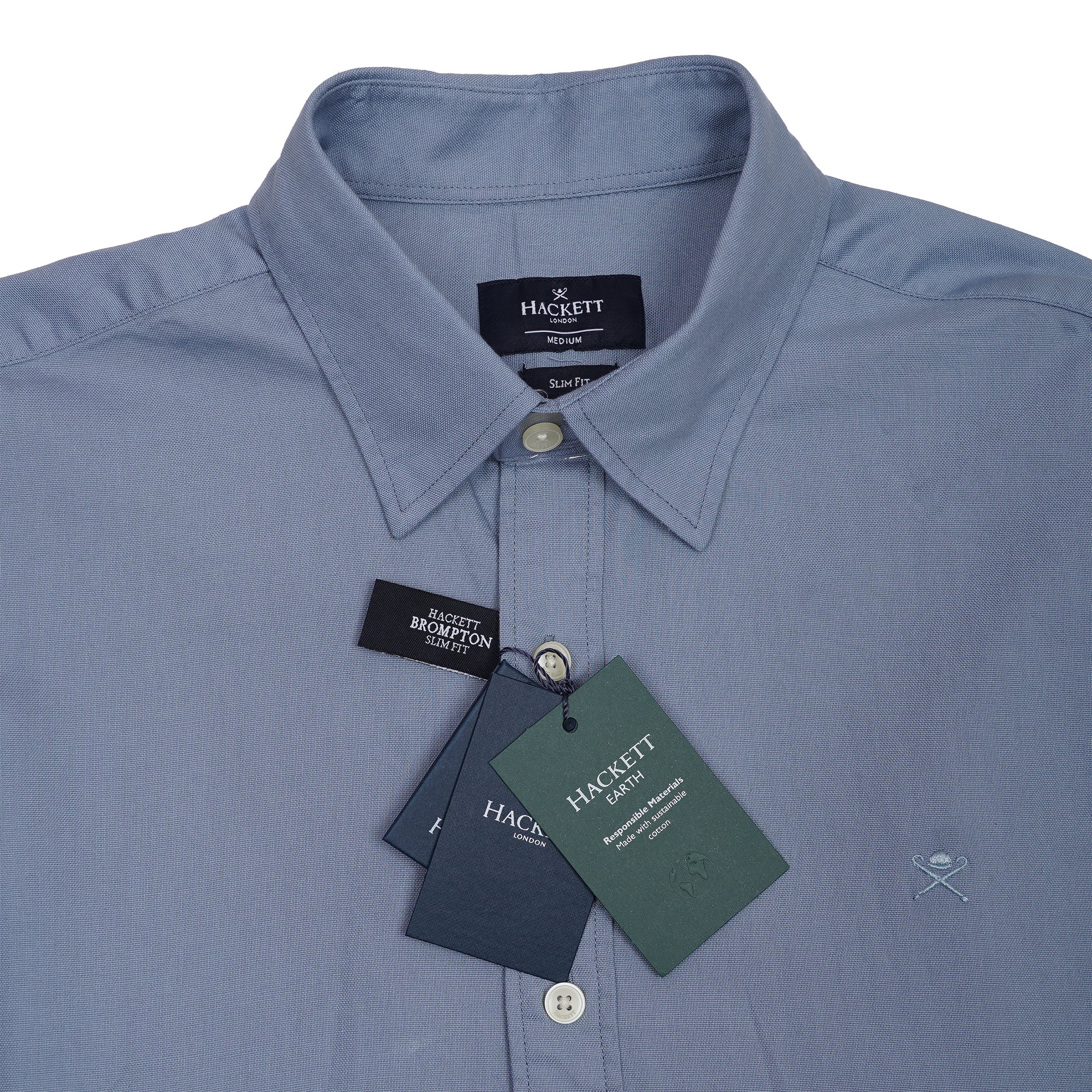 HACKETT Ethereal Cyan Tailored Fit Long Sleeve Shirt
