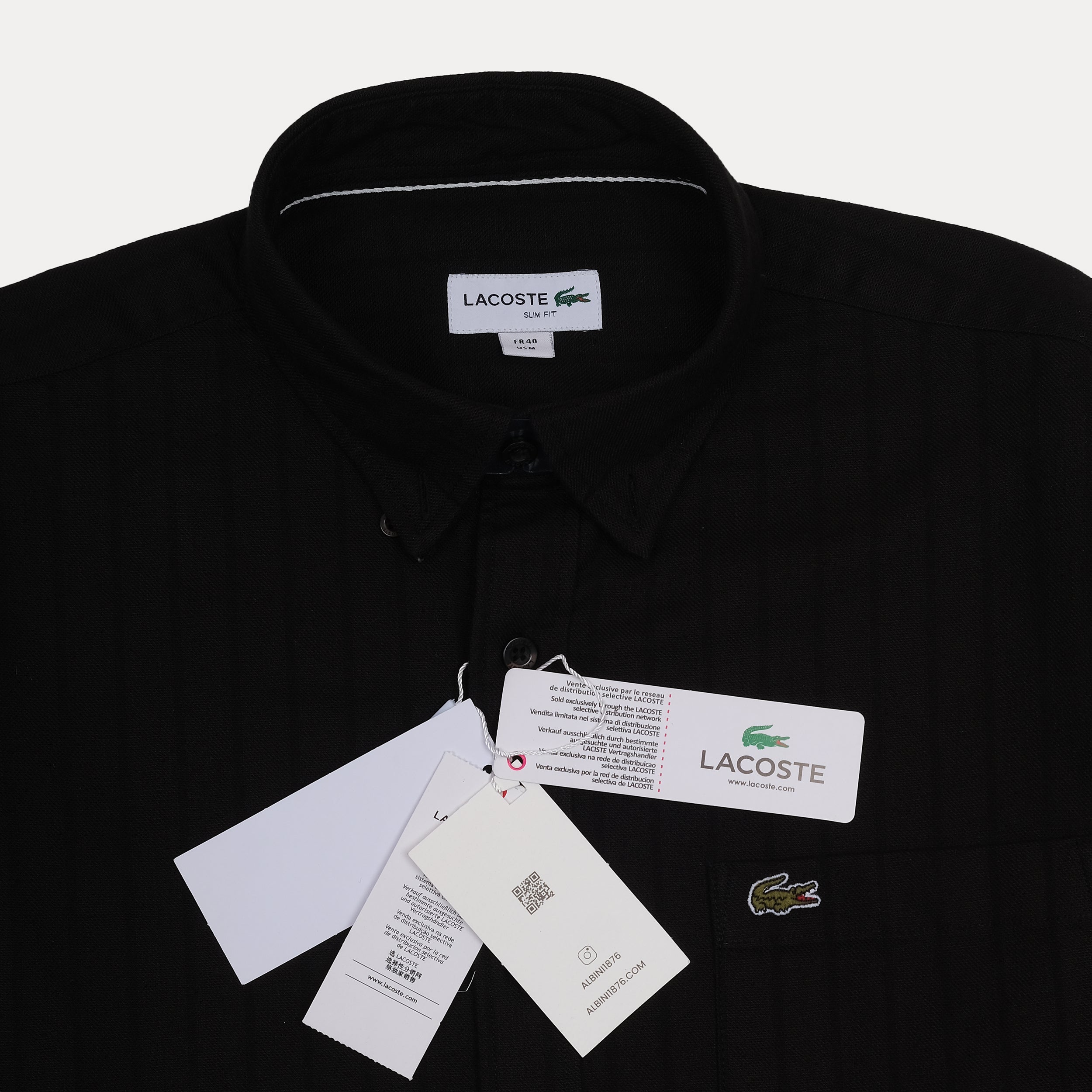 Lacoste Classic Fit Striped Black Shirt