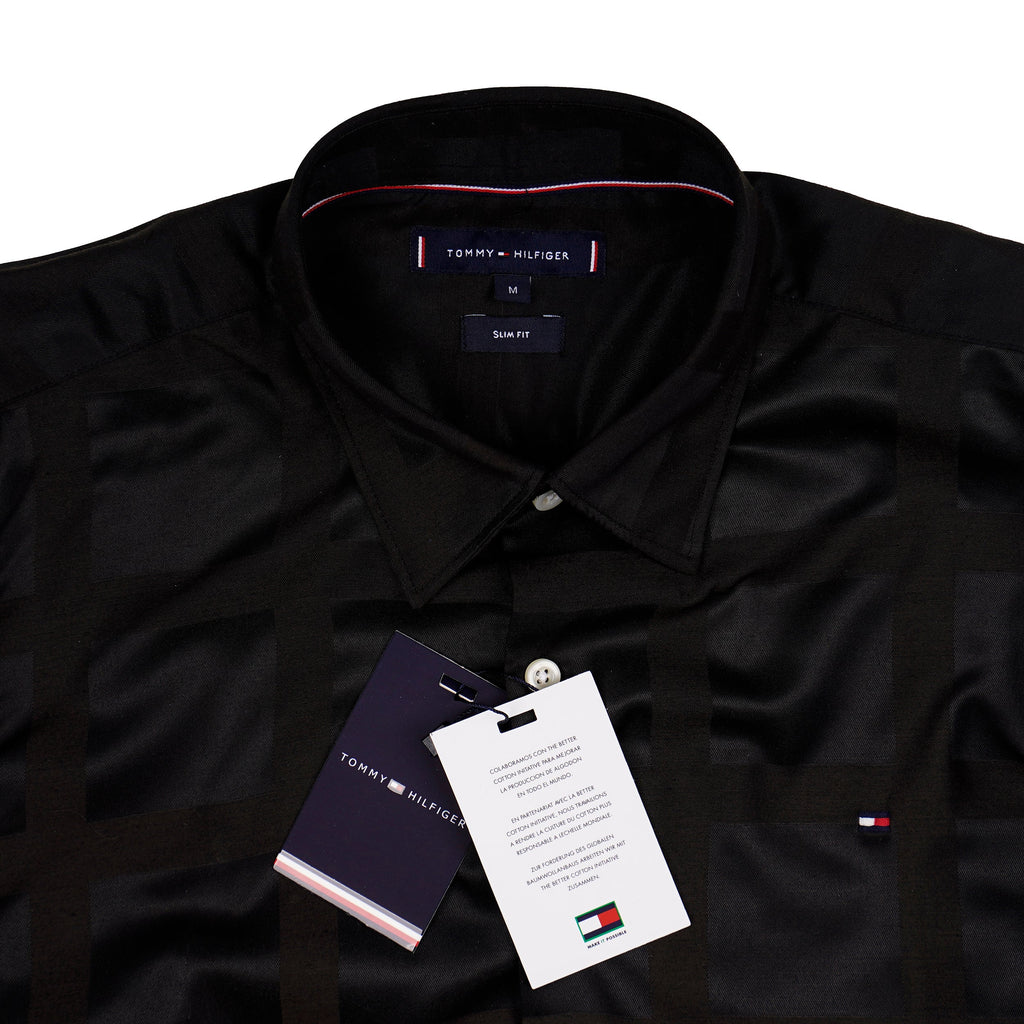 TOMMY HILFIGER Cosmic Onyx Long Sleeve Silk Shirt