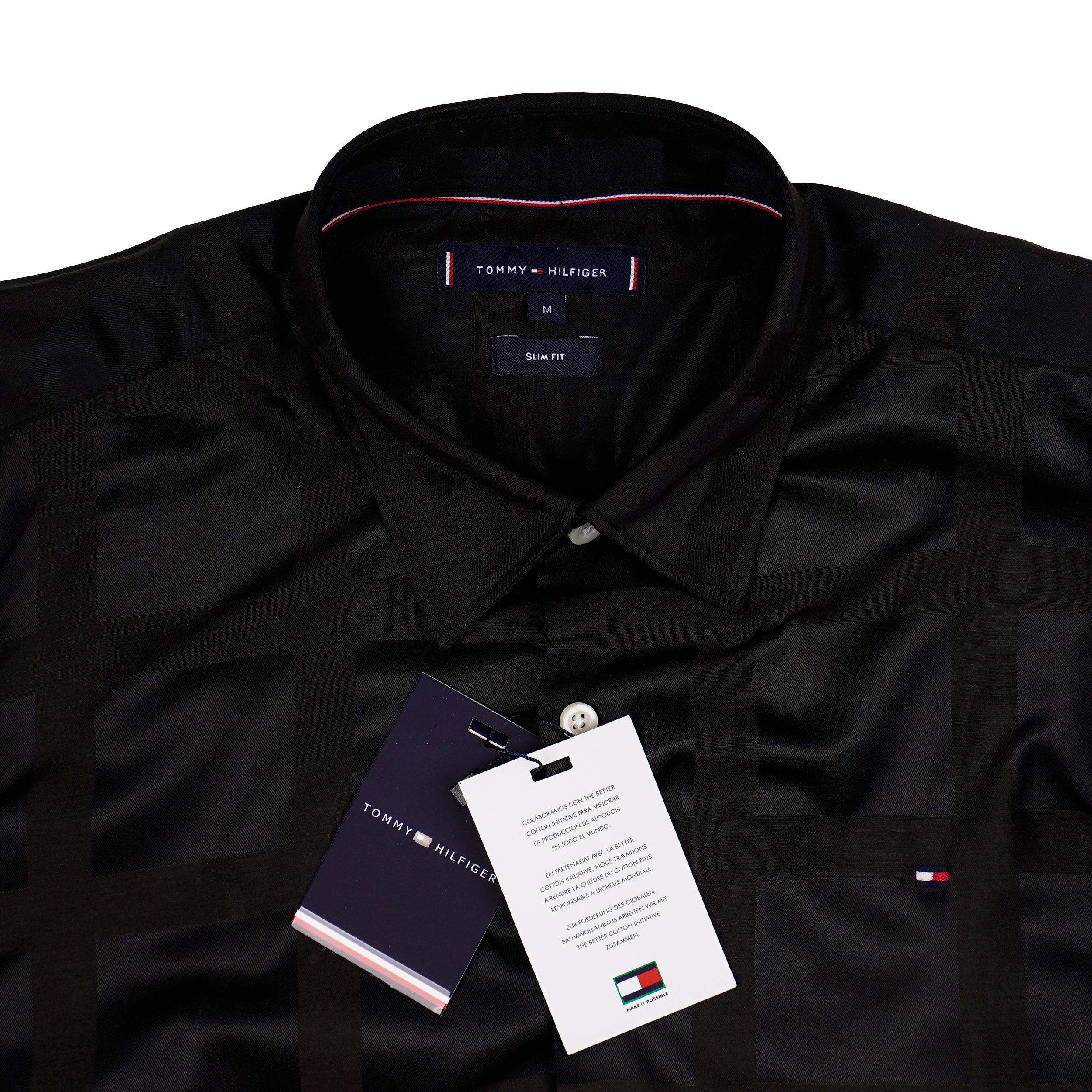 TOMMY HILFIGER Cosmic Onyx Long Sleeve Silk Shirt