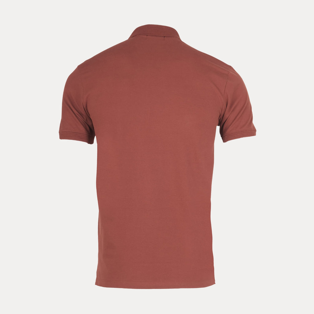 POLO RALPH LAUREN Ember Terracotta Tailored Fit Short Sleeve Piqué Polo Shirt