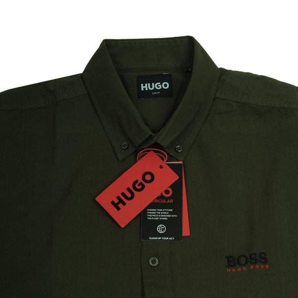 HUGO BOSS Verdant Grove Tailored Fit Long Sleeve Button-Up Shirt