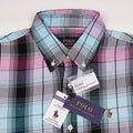 POLO RALPH LAUREN Radiant Indigo Tailored Fit Long Sleeve Gingham Shirt