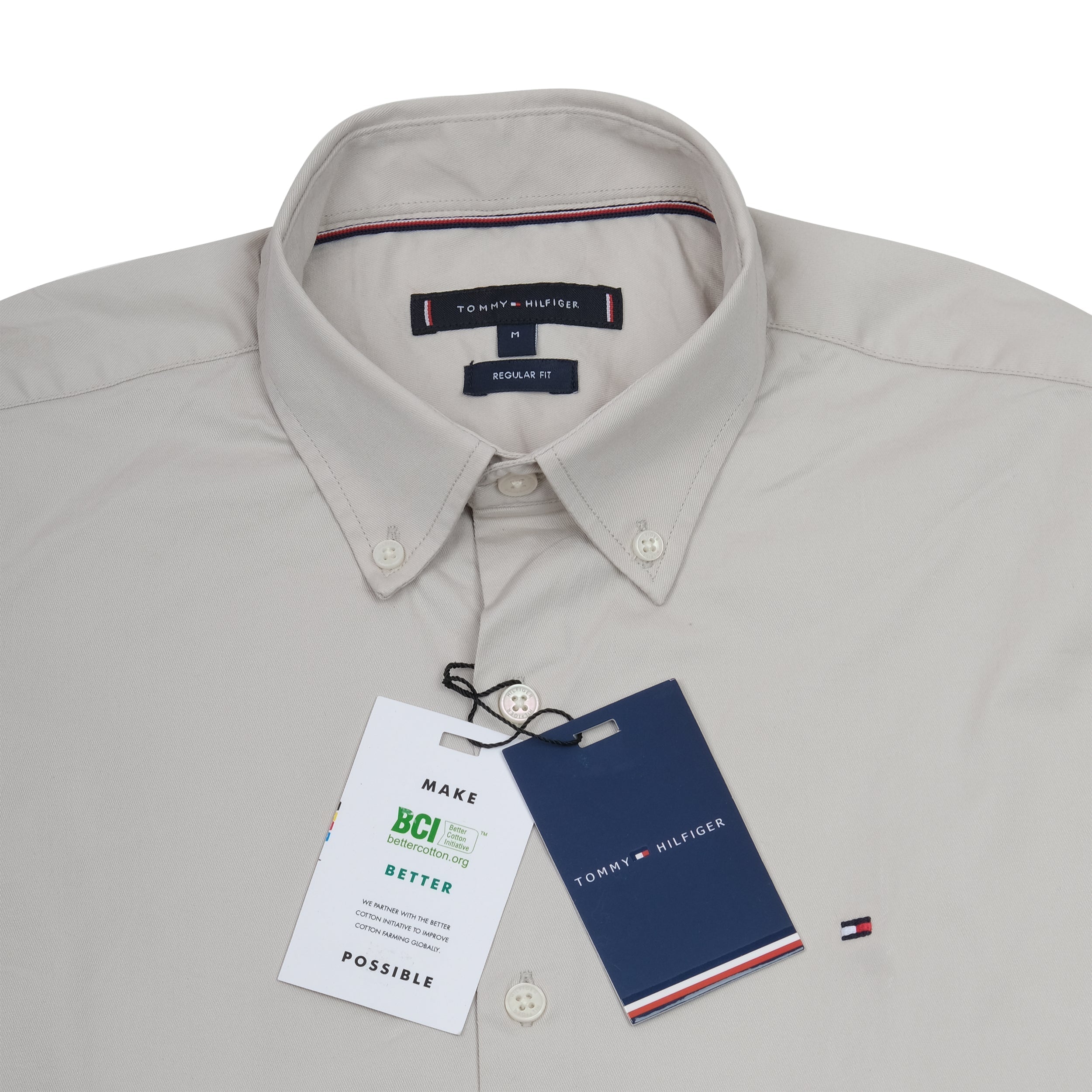 TOMMY HILFIGER Whispering Quartz Regular Fit Long Sleeve Button-Up Shirt