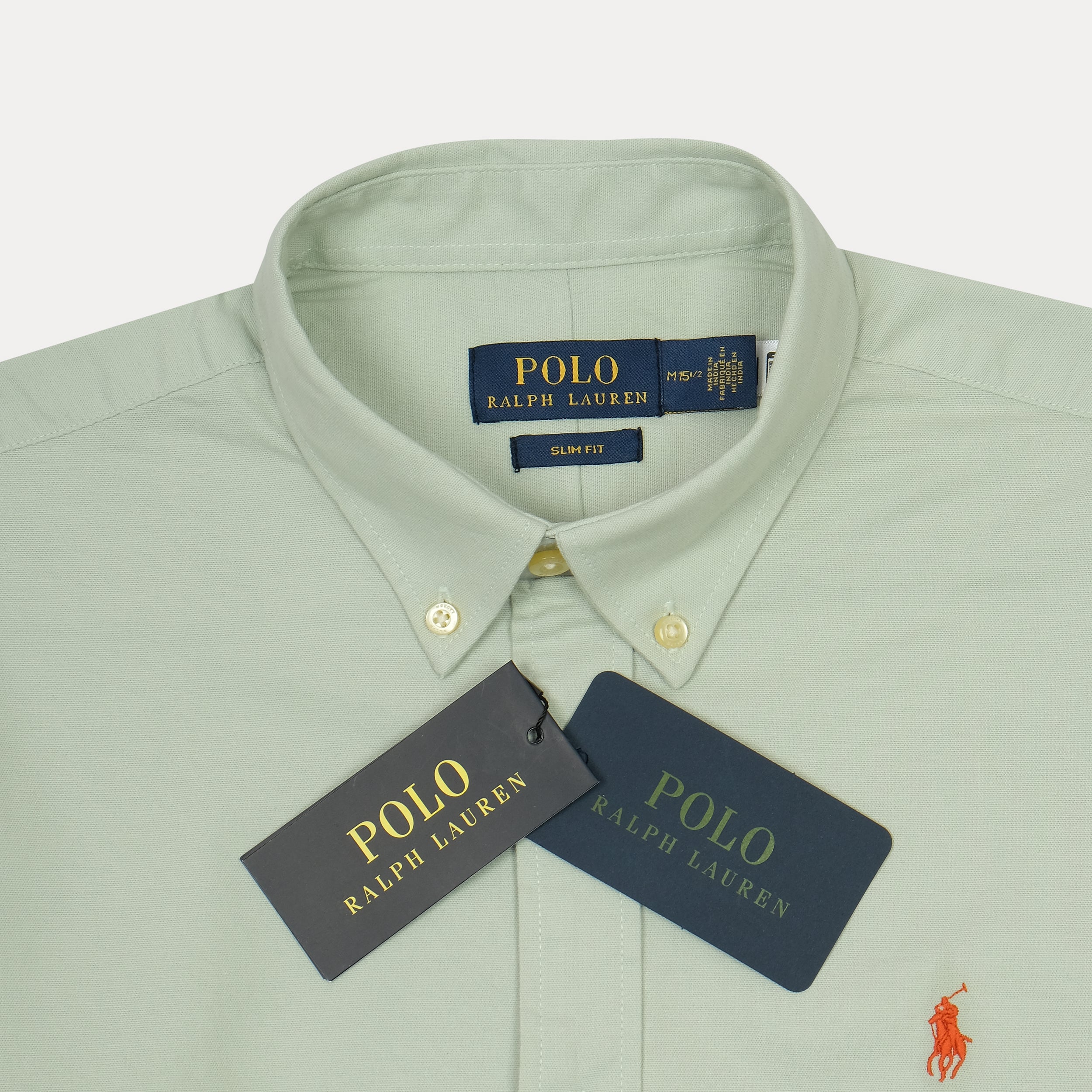 POLO RALPH LAUREN Tranquil Teal Slim Fit Long Sleeve Oxford Shirt