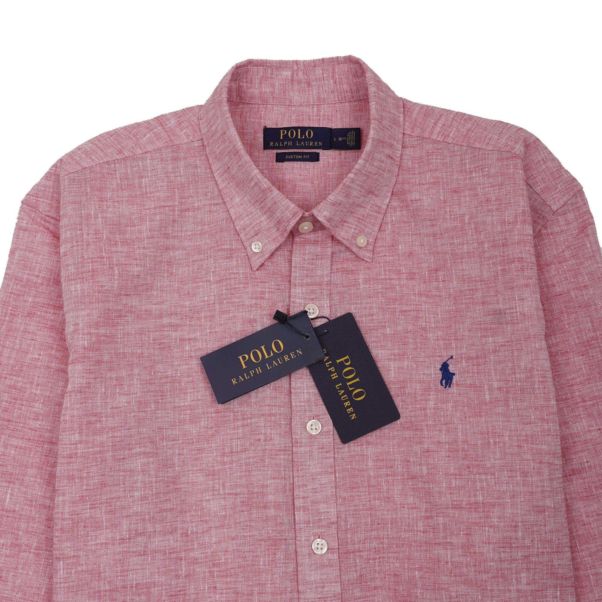 POLO RALPH LAUREN Prismatic Coral Classic Fit Long Sleeve Shirt