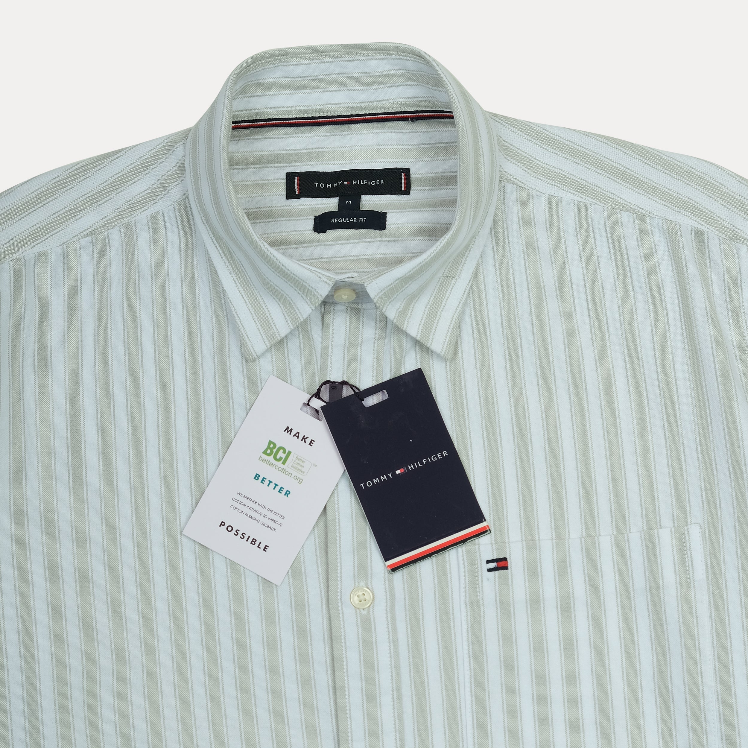 TOMMY HILFIGER Serene Aqua Tailored Fit Long Sleeve Button-Up Shirt