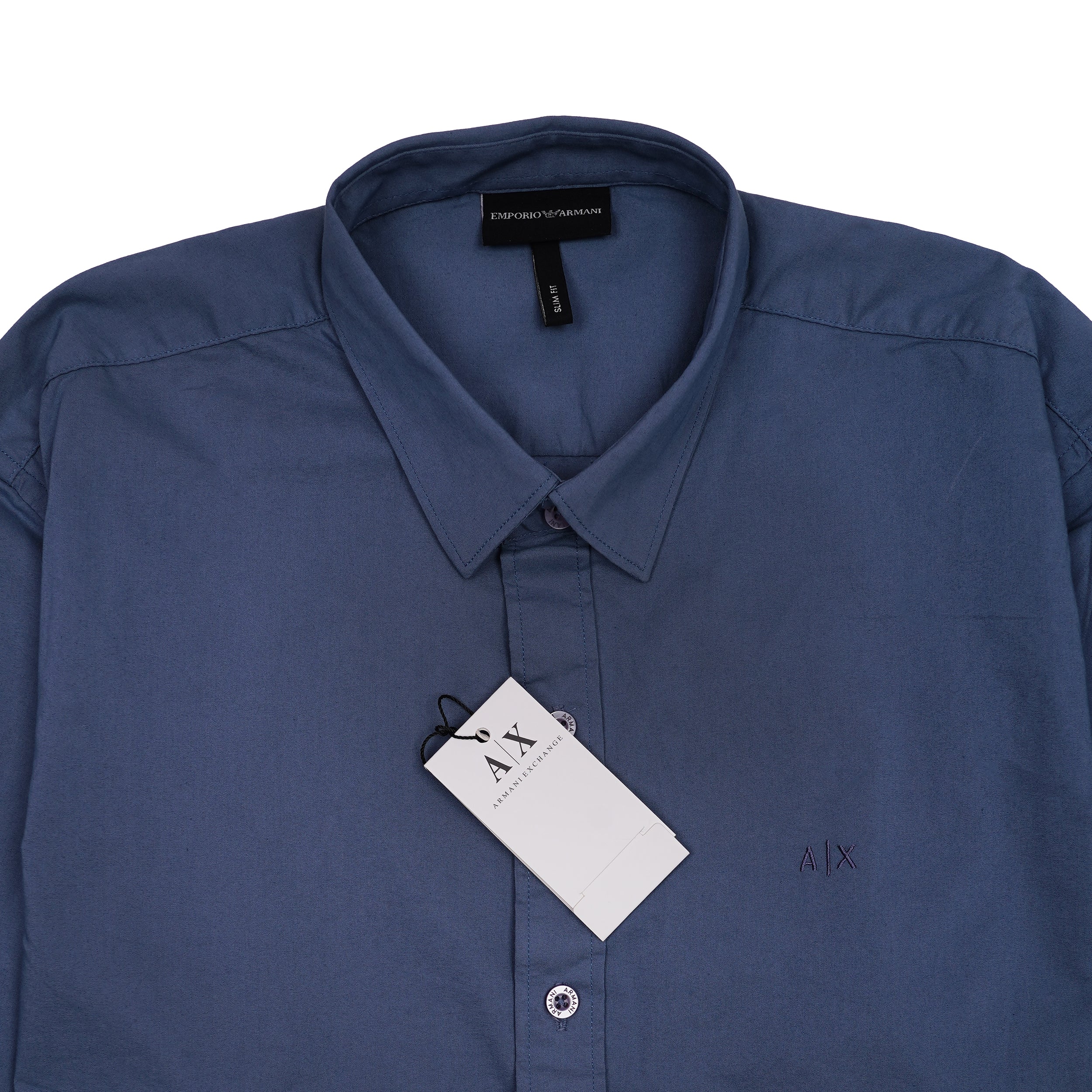 A|X Prismatic Azure Contemporary Fit Long Sleeve Button-Up Shirt