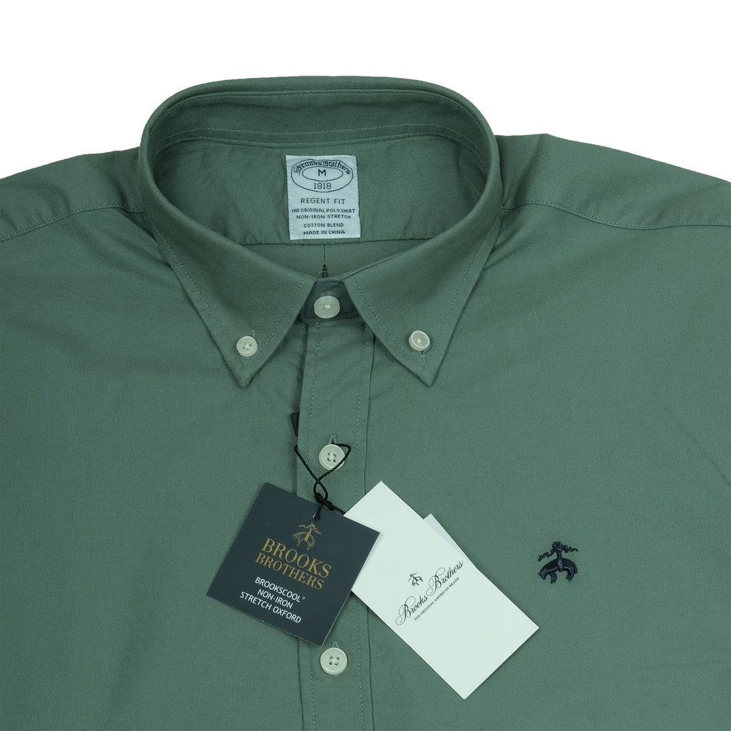 BROOKS BROTHERS Enchanted Fern Tailored Fit Long Sleeve Stretch Oxford Shirt