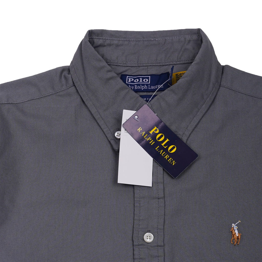 POLO RALPH LAUREN Midnight Ash Slim Fit Short Sleeve Button-Down Shirt