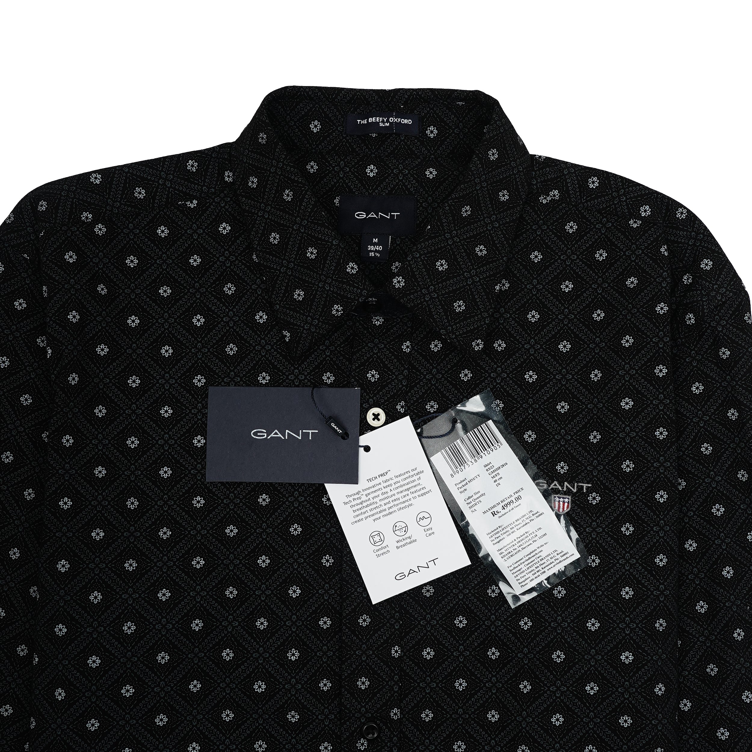 GANT Astral Cobalt Echo Classic Fit Long Sleeve Shirt