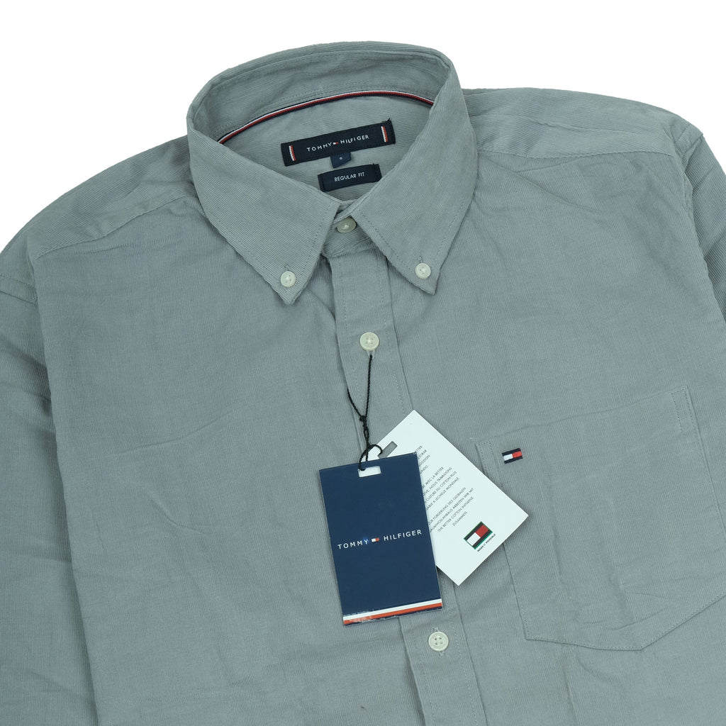 TOMMY HILFIGER Misty Slate Classic Fit Long Sleeve Button-Down Shirt