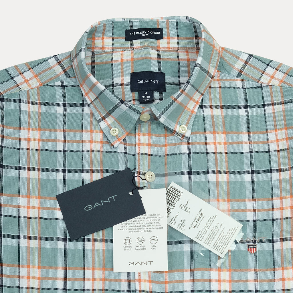 GANT Enchanted Seafoam Classic Fit Long Sleeve Oxford Shirt