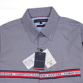 TOMMY HILFIGER Ethereal Lavender Modern Fit Long Sleeve Button-Up Shirt with Iconic Stripe
