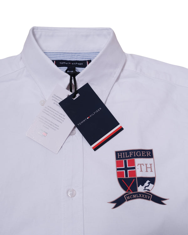 TOMMY HILFIGER Frosted Pearl Slim Fit Long Sleeve Shirt