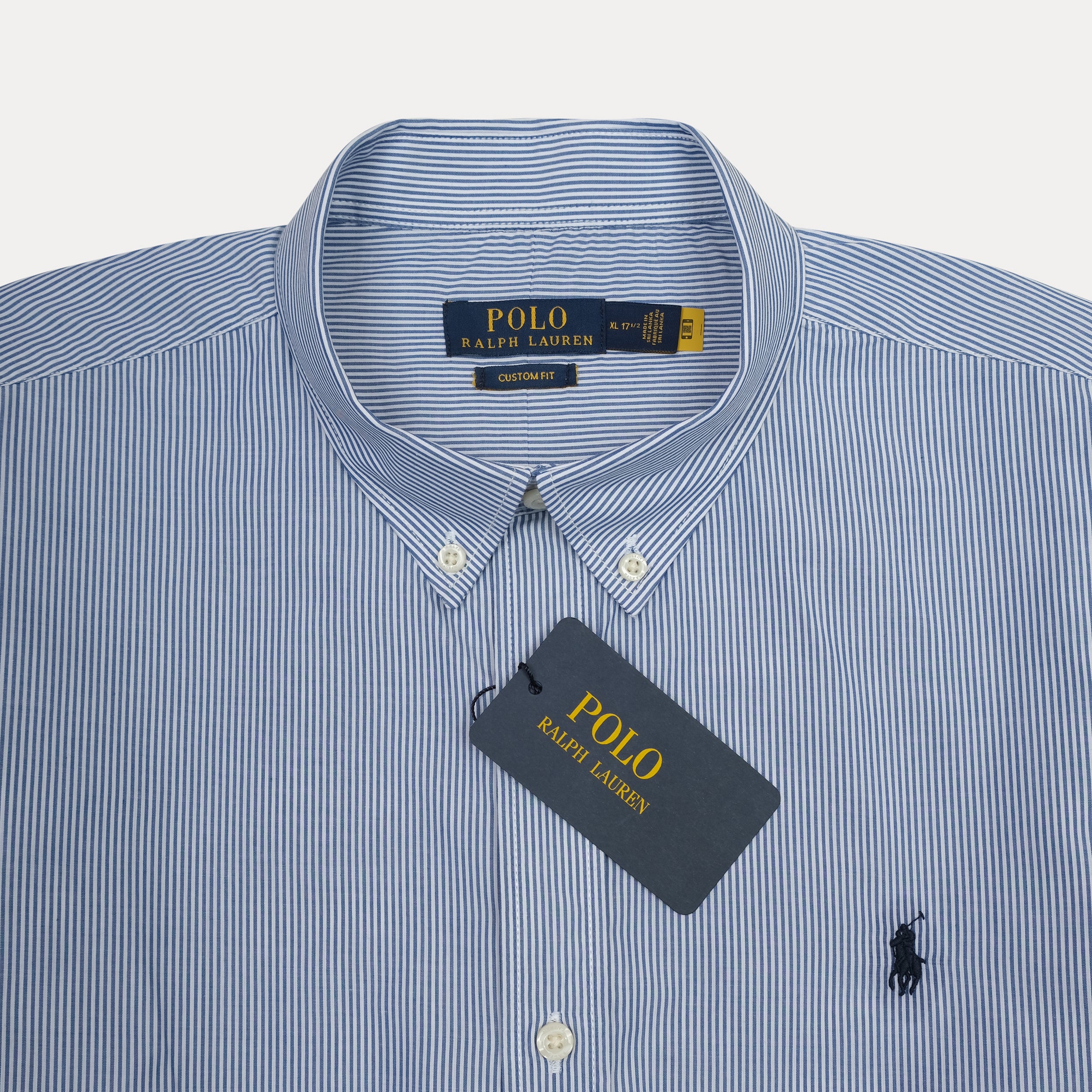 POLO RALPH LAUREN Ethereal Aqua Tailored Fit Long Sleeve Striped Button-Down Shirt