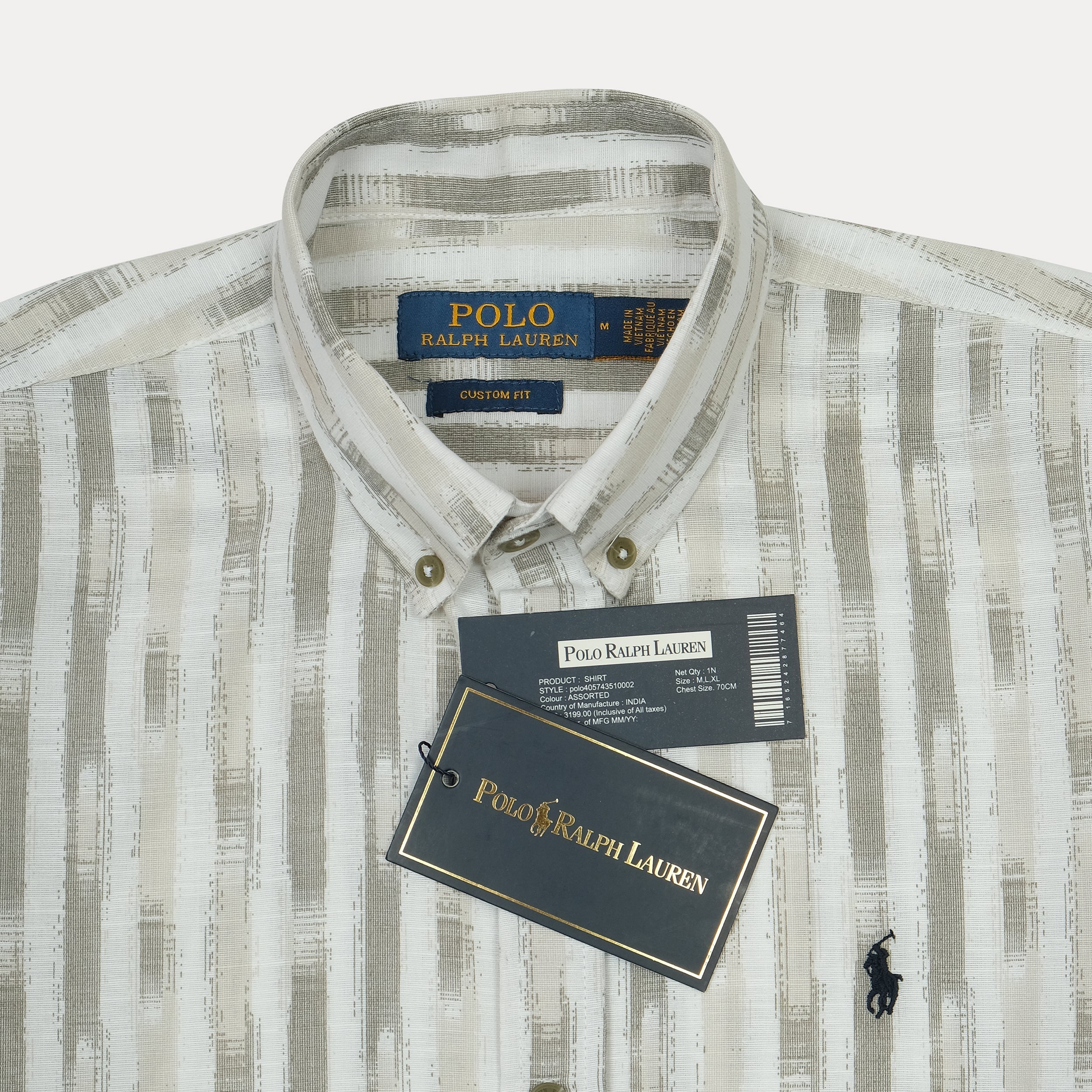 POLO Serene Silver Elegant Fit Long Sleeve Button-Up Shirt