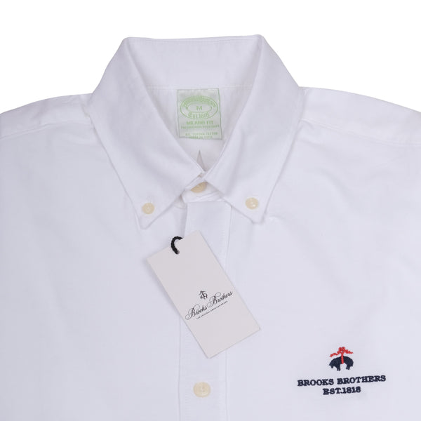 BROOKS BROTHERS Luminous Ivory Classic Fit Long Sleeve Oxford Shirt