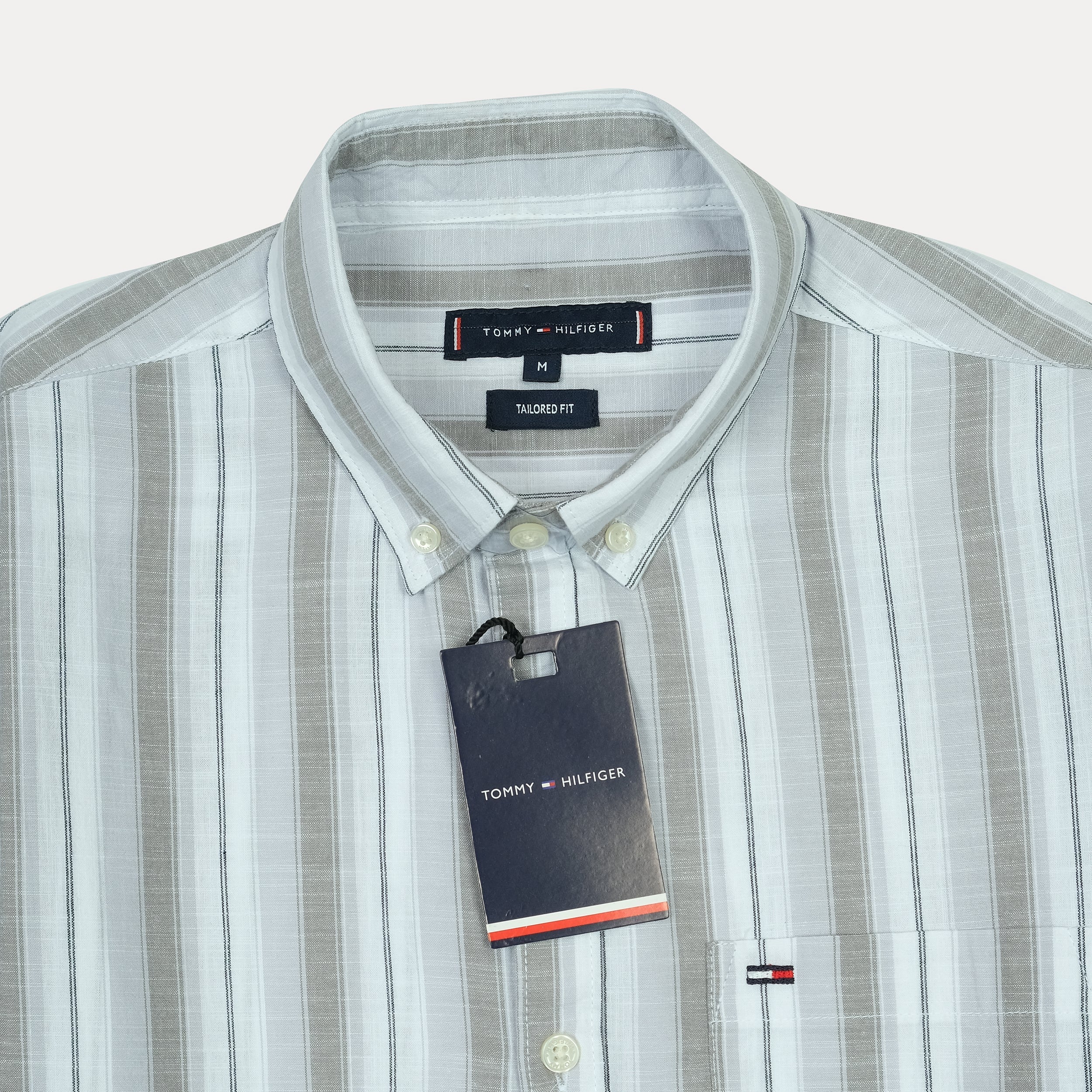 TOMMY HILFIGER Ethereal Pearl Tailored Fit Long Sleeve Button-Down Shirt