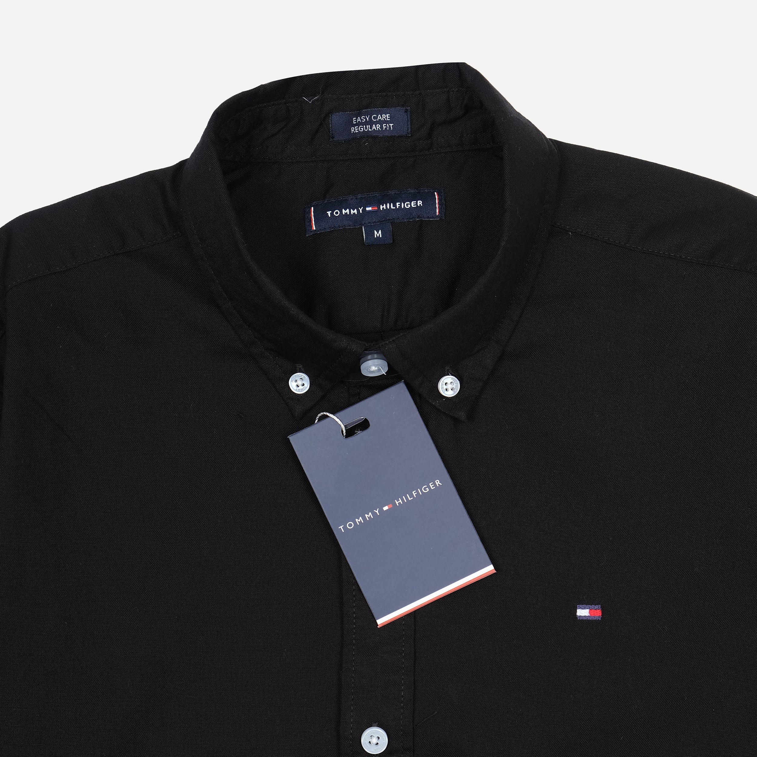 TOMMY HILFIGER Enigmatic Onyx Tailored Fit Long Sleeve Button-Down Shirt