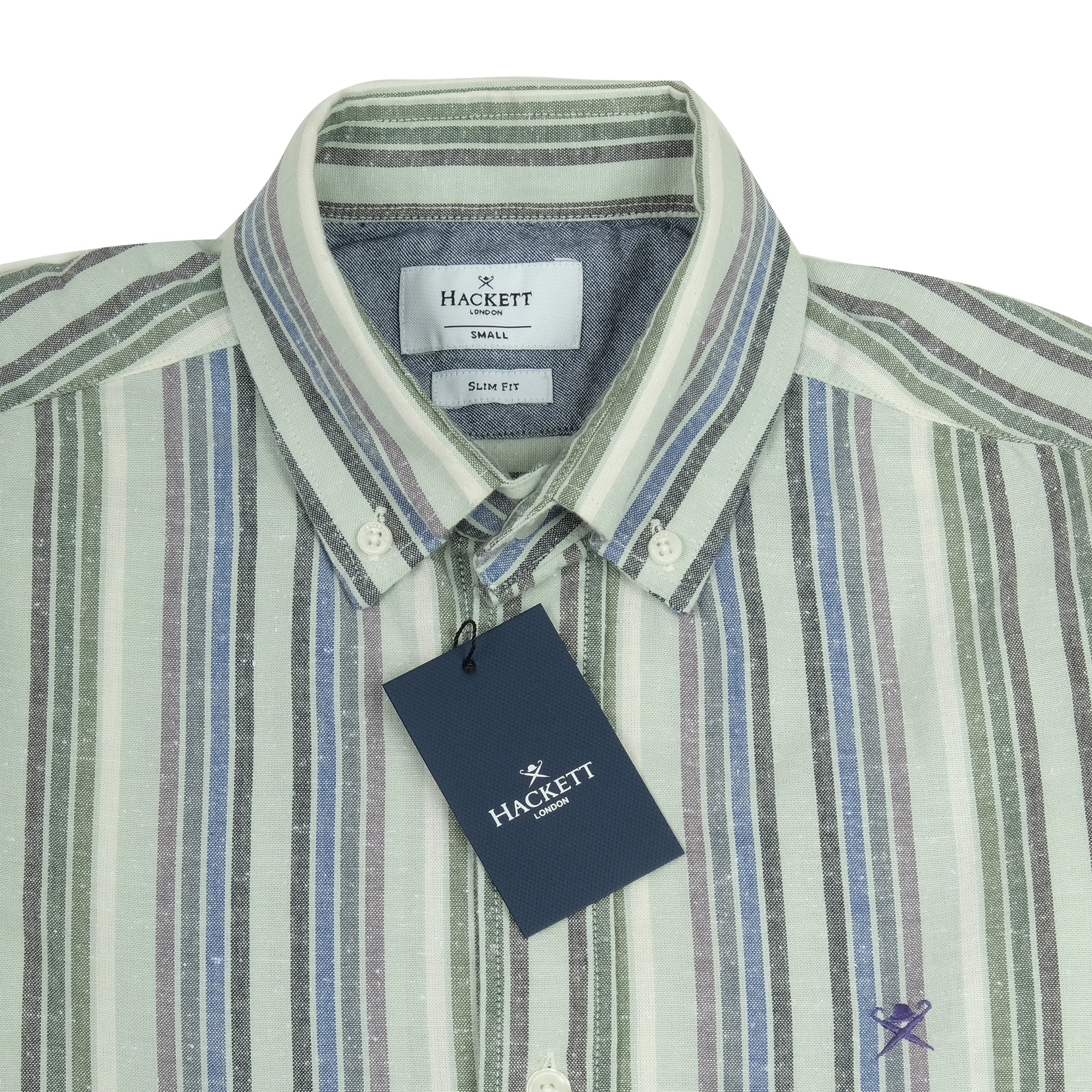 HACKETT LONDON Enchanted Forest Stripe Slim Fit Long Sleeve Button-Up Shirt