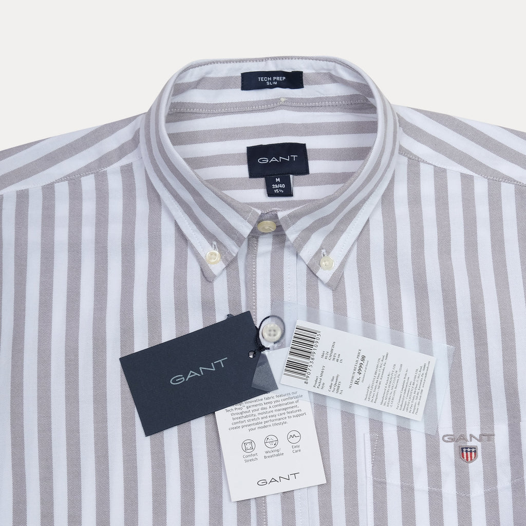 GANT Serene Mist Tailored Fit Long Sleeve Button-Up Shirt