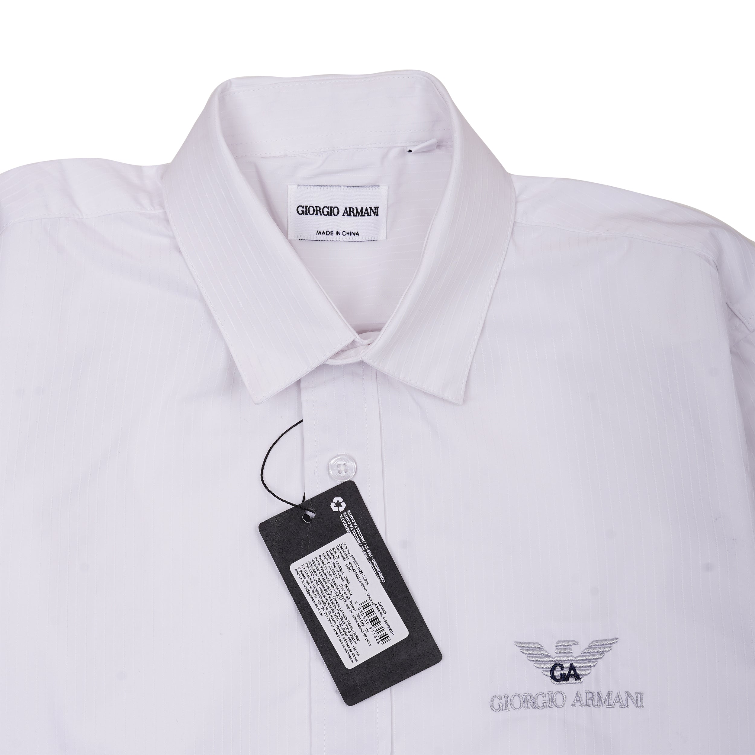 GIORGIO ARMANI Pearl Essence Tailored Fit Long Sleeve Dress Shirt