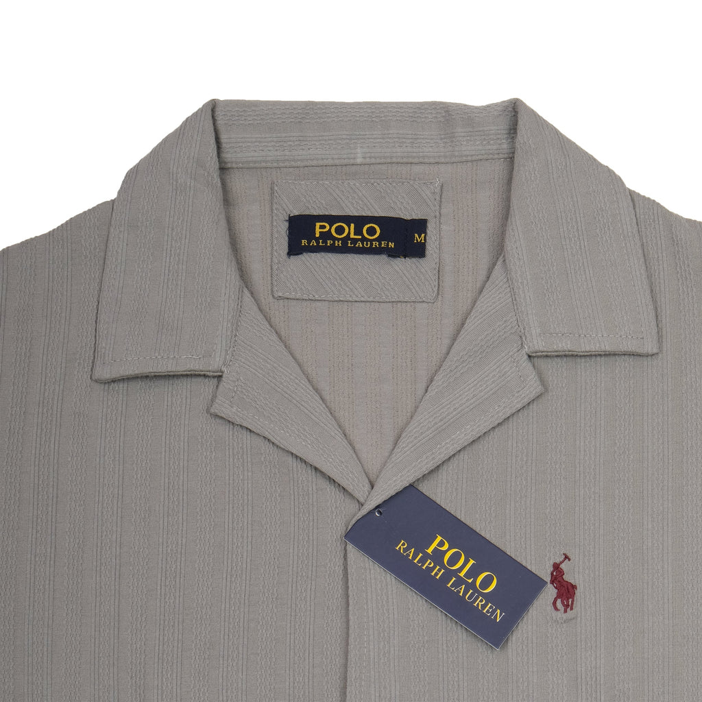 POLO RALPH LAUREN Misty Grey Striped Short Sleeve Shirt