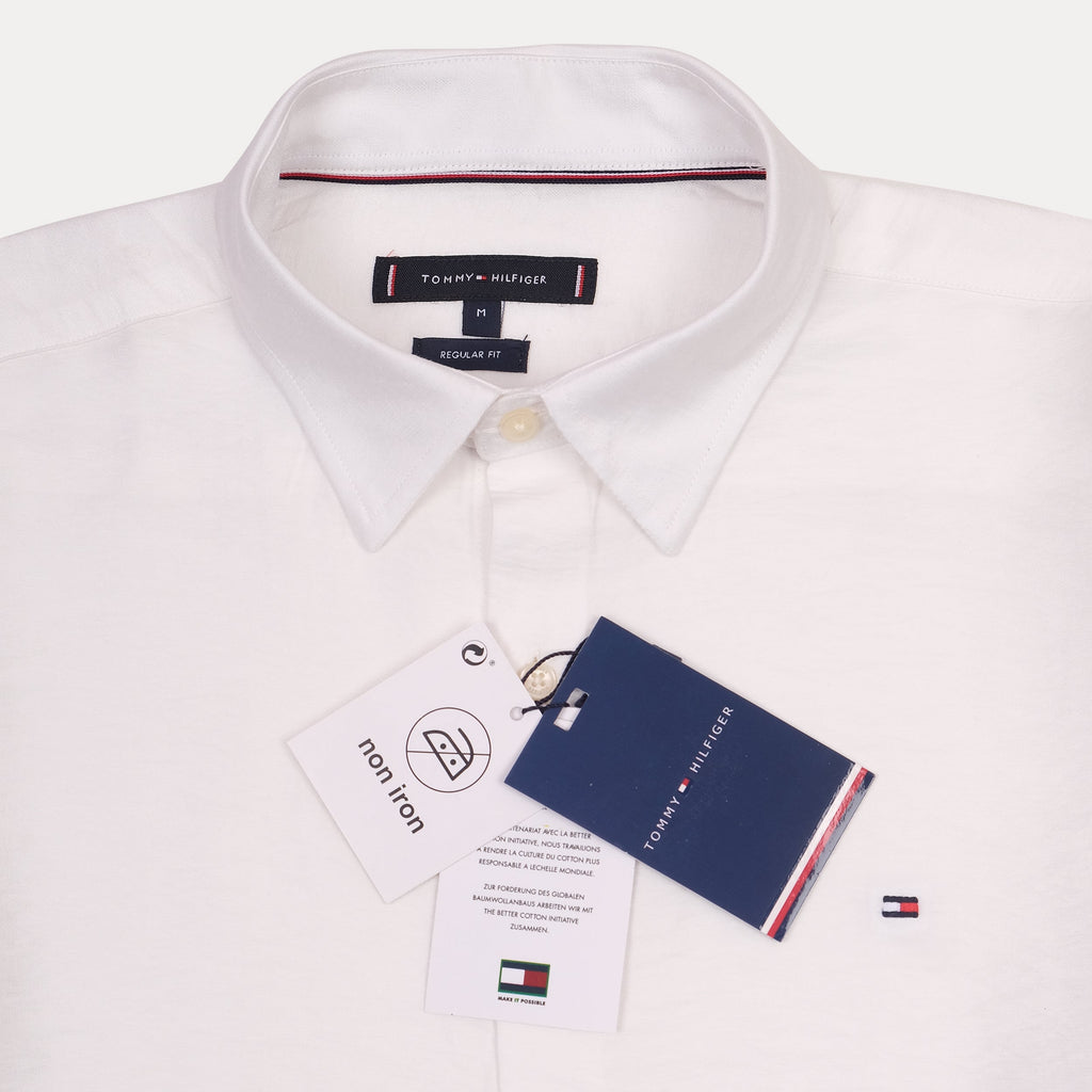 TOMMY HILFIGER Luminous Pearl Regular Fit Long Sleeve Dress Shirt