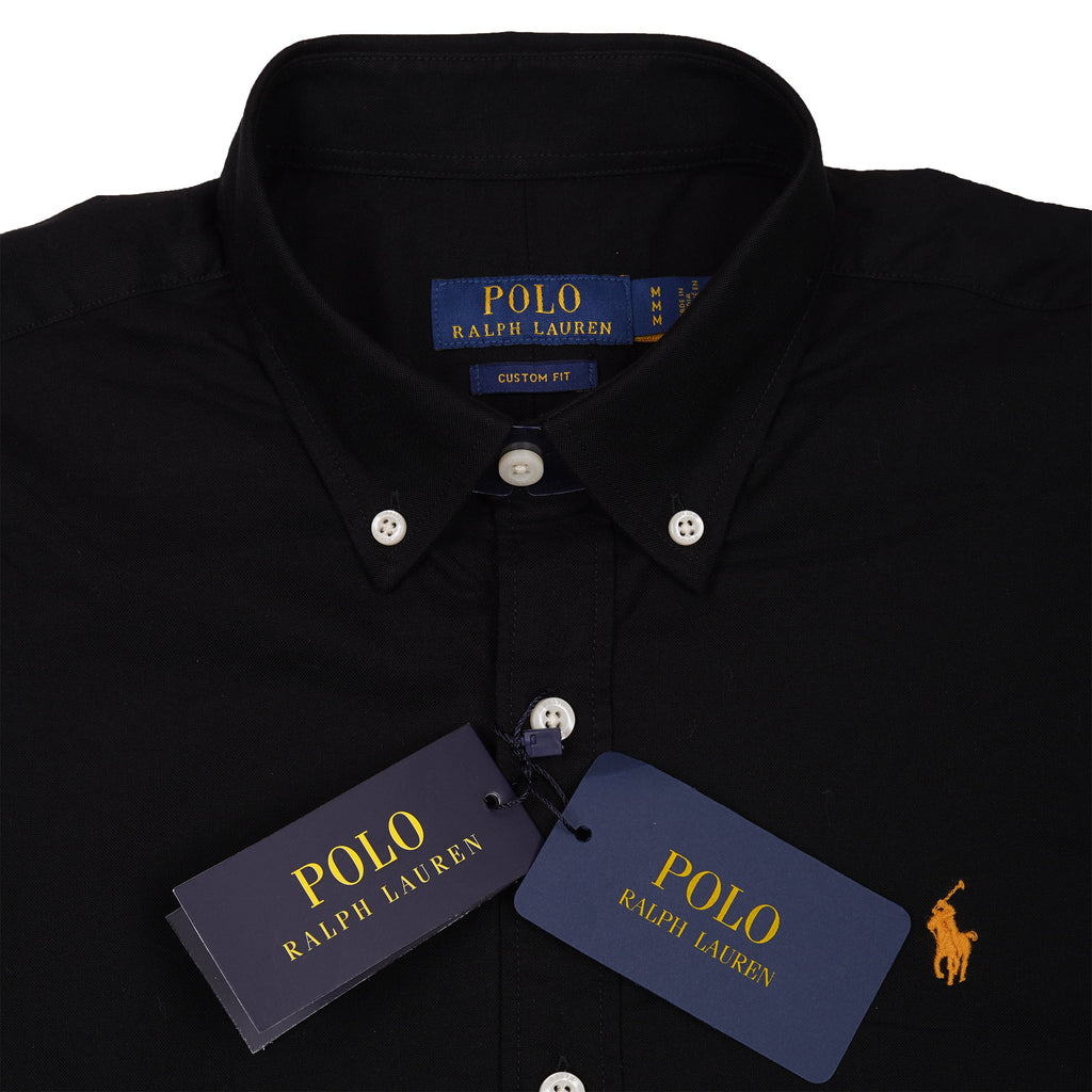 POLO RALPH LAUREN Enchanted Obsidian Custom Fit Long Sleeve Silk-Blend Shirt