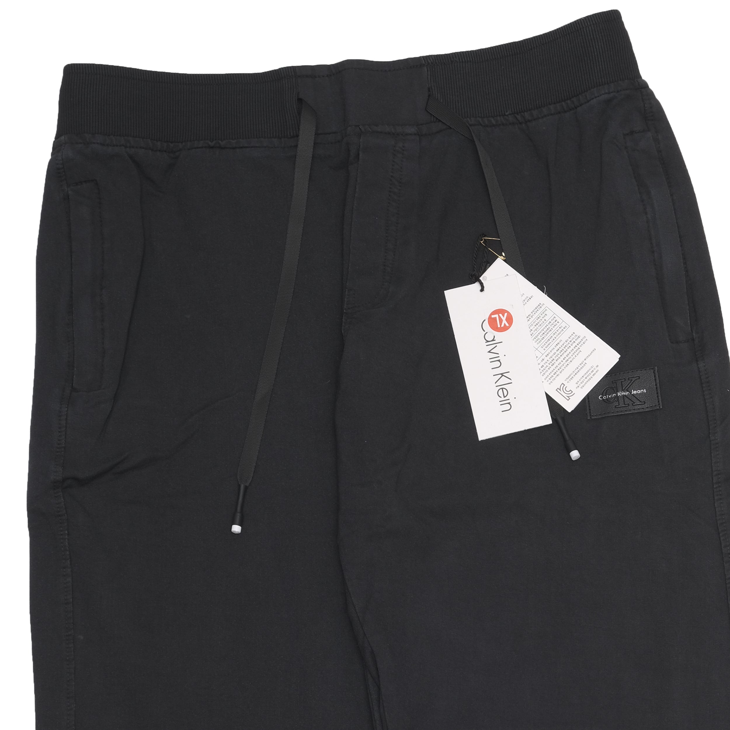 CALVIN KLEIN Midnight Onyx Relaxed Fit Stretch Drawstring Trousers
