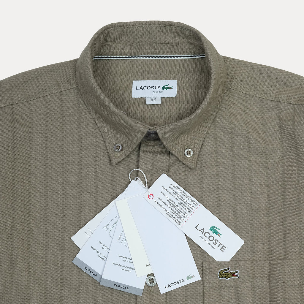 Lacoste Classic Fit Striped Button-Up Shirt