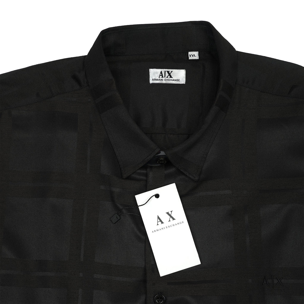 A|X Prismatic Onyx Whisper Slim Fit Long Sleeve Satin Shirt