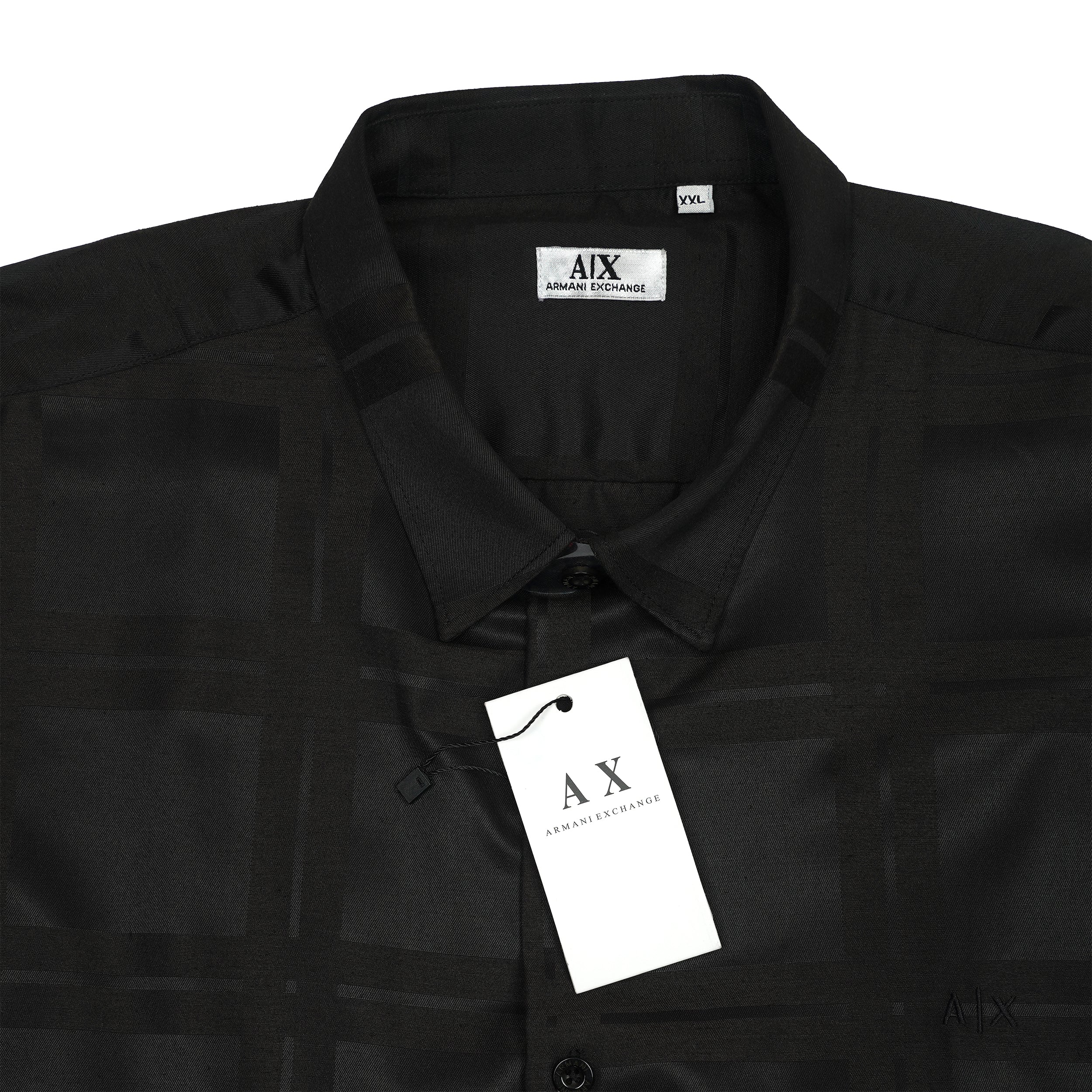 A|X Prismatic Onyx Whisper Slim Fit Long Sleeve Satin Shirt