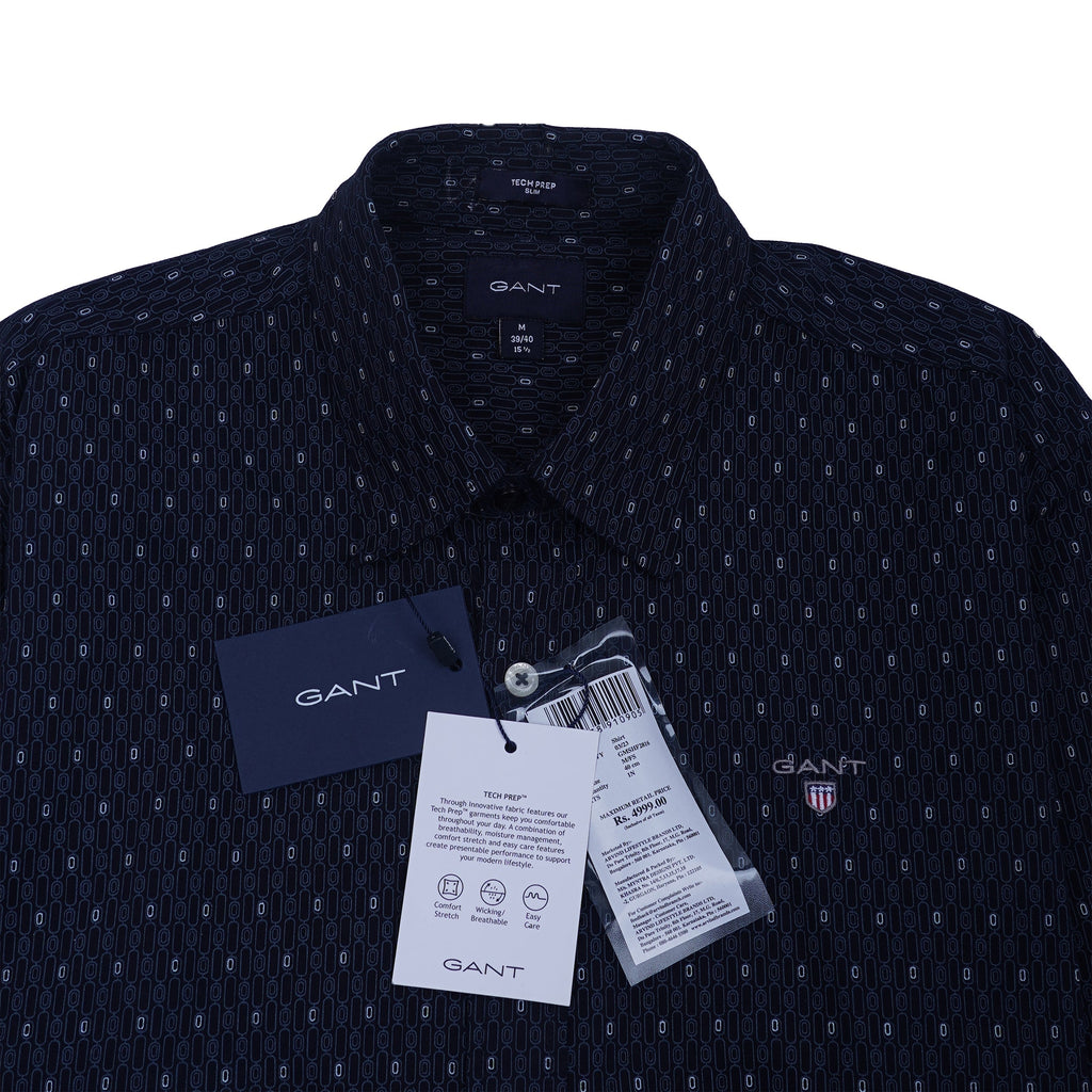 GANT Opulent Cobalt Echo Classic Fit Long Sleeve Shirt