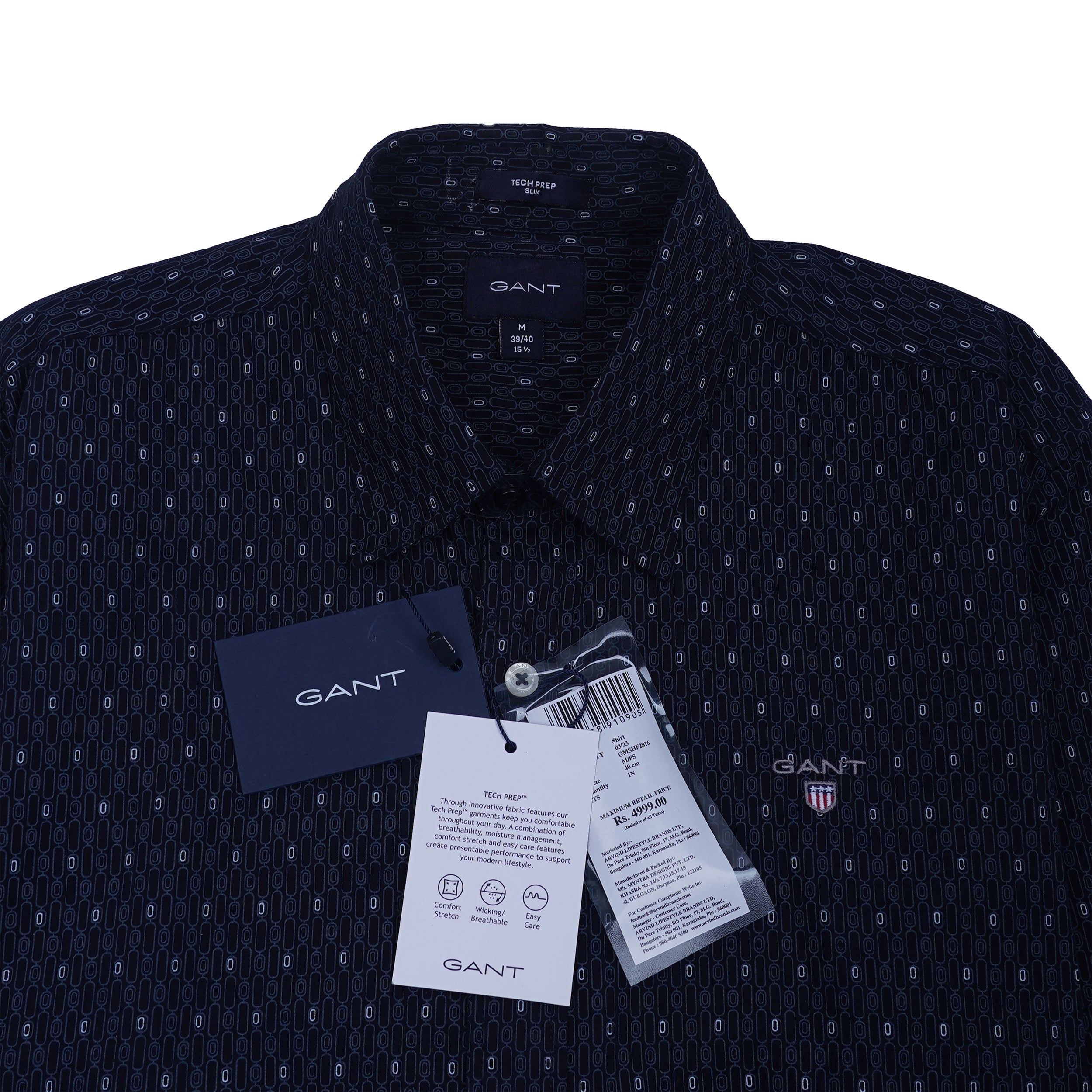 GANT Opulent Cobalt Echo Classic Fit Long Sleeve Shirt