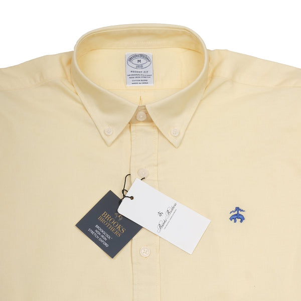 BROOKS BROTHERS Luminous Lemon Tailored Fit Long Sleeve Button-Down Shirt