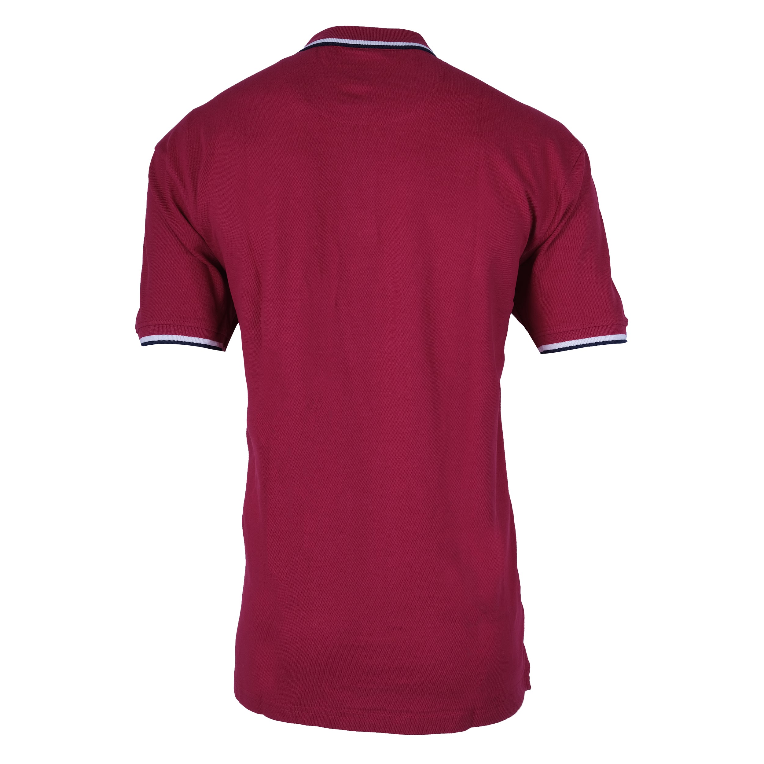 LACOSTE Crimson Wine Classic Fit Polo Shirt with Contrast Trim