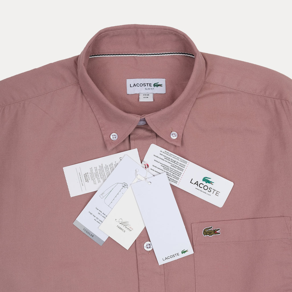 LACOSTE Blush Petal Classic Fit Long Sleeve Button-Up Shirt