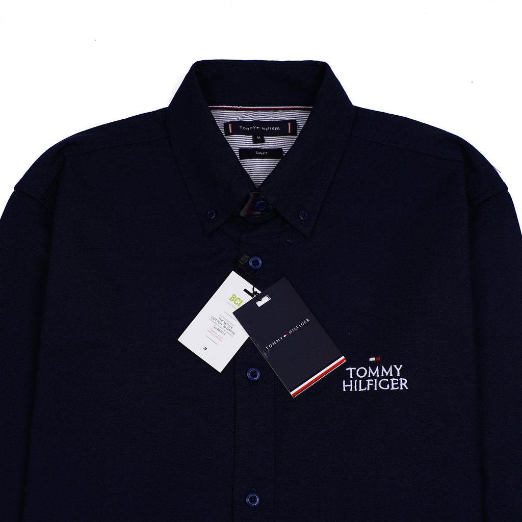 TOMMY HILFIGER Deep Ocean Classic Fit Long Sleeve Button-Up Shirt