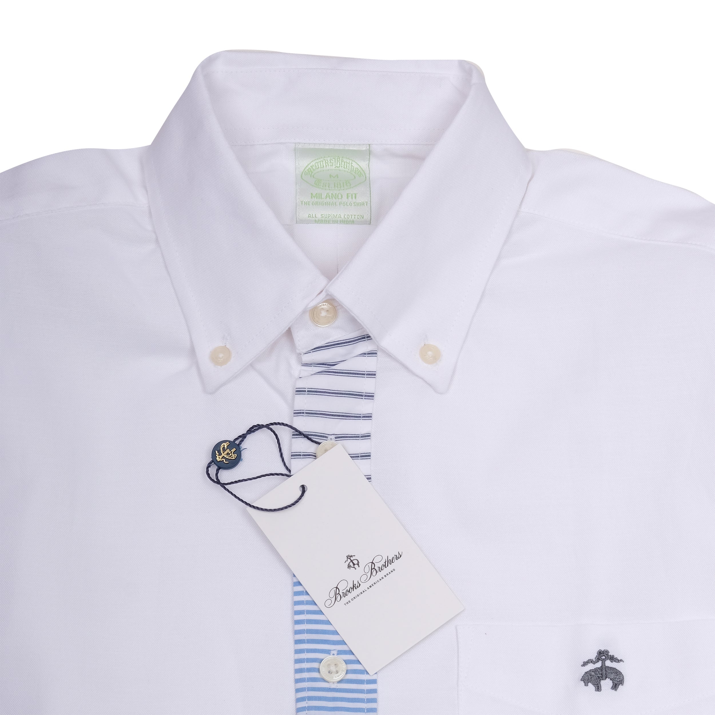 BROOKS BROTHERS Celestial Cream Textured Detail Classic Fit Long Sleeve Shirt