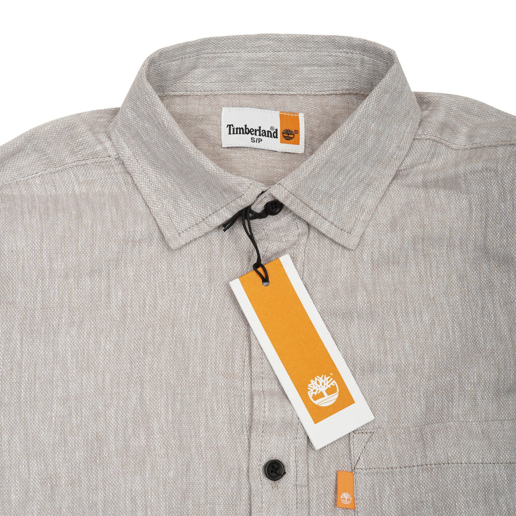 TIMBERLAND Whispering Sand Tailored Fit Long Sleeve Linen-Blend Shirt