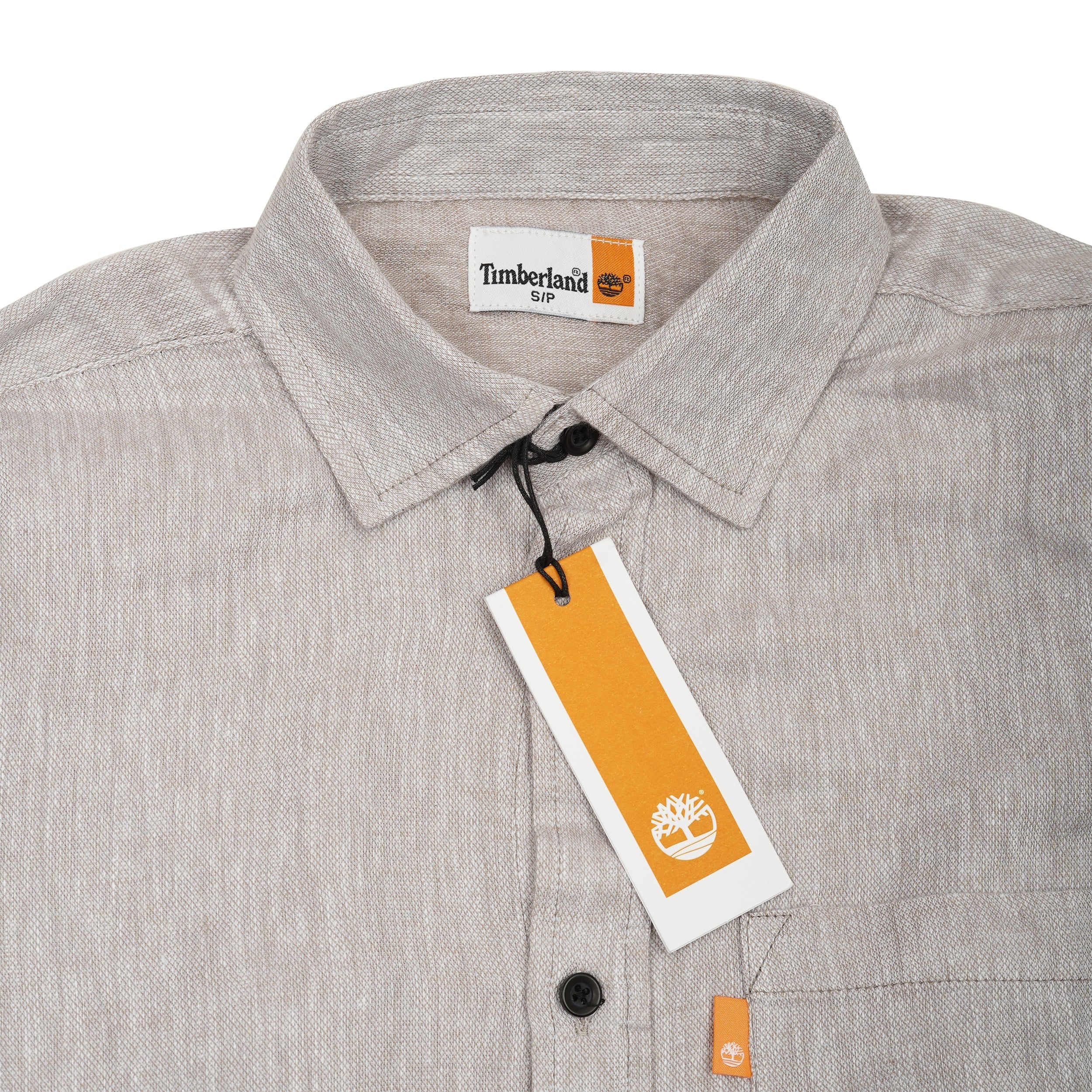 TIMBERLAND Whispering Sand Tailored Fit Long Sleeve Linen-Blend Shirt