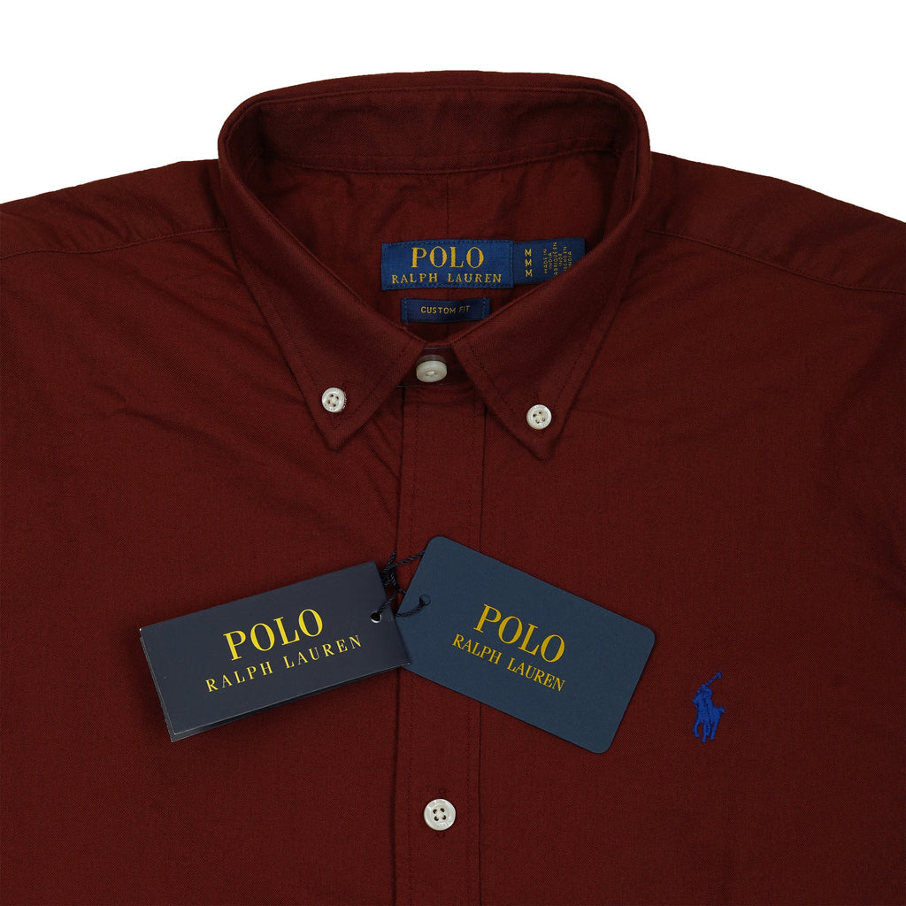 POLO RALPH LAUREN Crimson Sunset Custom Fit Long Sleeve Button-Down Shirt