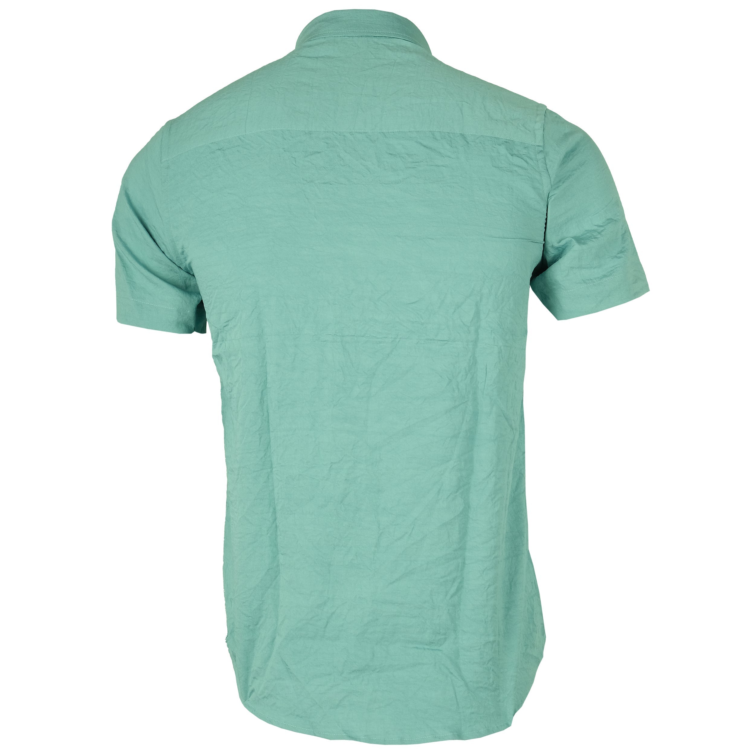 TOMMY HILFIGER Tranquil Teal Classic Fit Short Sleeve Button-Up Shirt