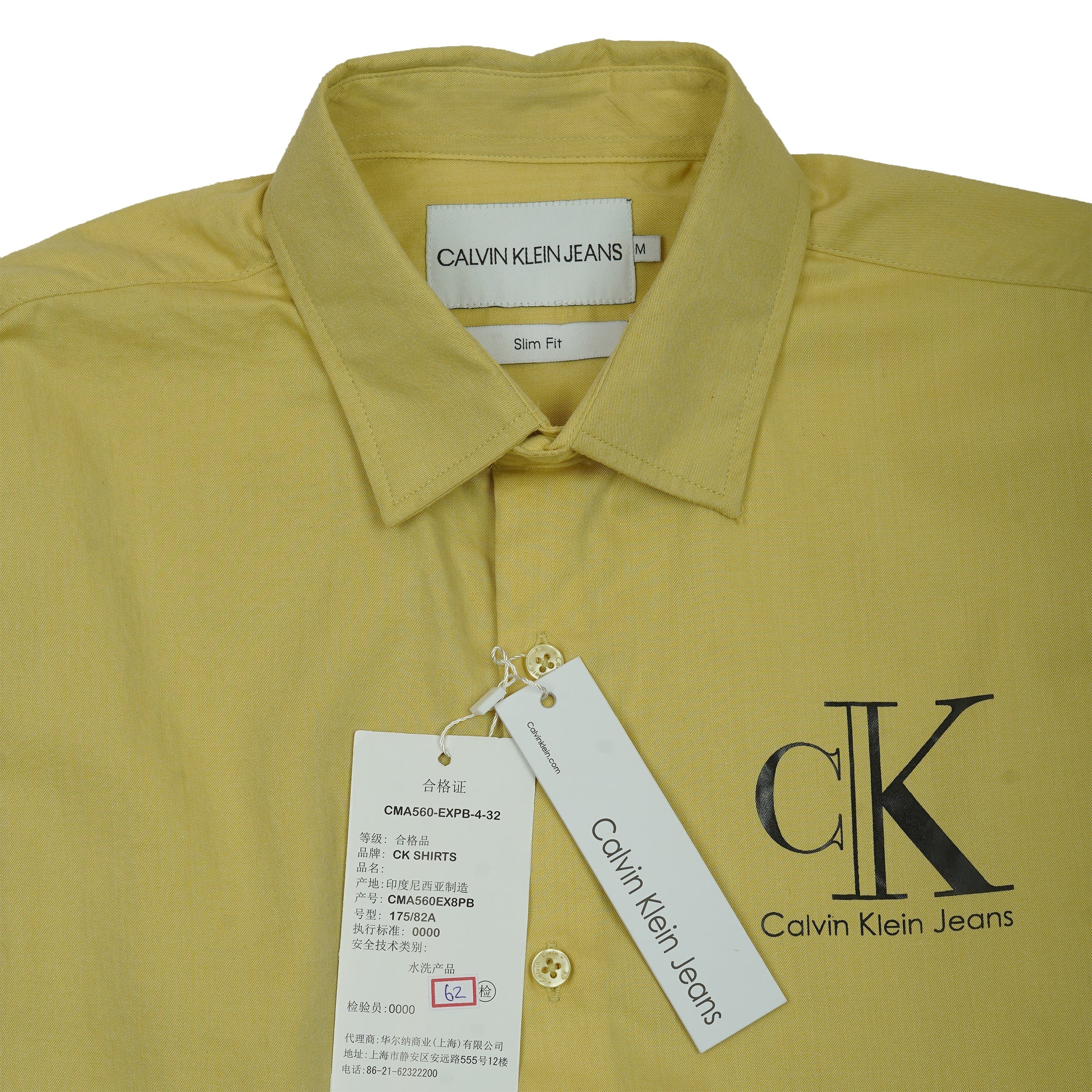 CALVIN KLEIN JEANS Enchanted Sage Slim Fit Long Sleeve Shirt