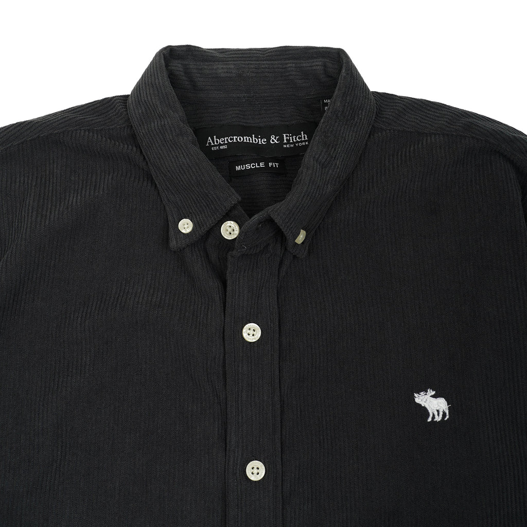 ABERCROMBIE & FITCH Seraphic Onyx Whisper Muscle Fit Long Sleeve Shirt