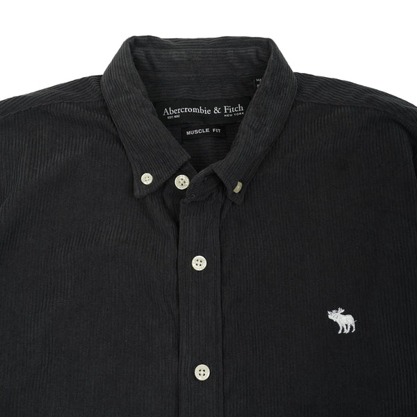 ABERCROMBIE & FITCH Seraphic Onyx Whisper Muscle Fit Long Sleeve Shirt