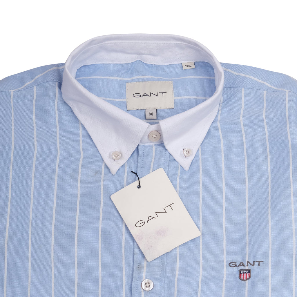 GANT Celestial Aqua Classic Fit Long Sleeve Striped Shirt